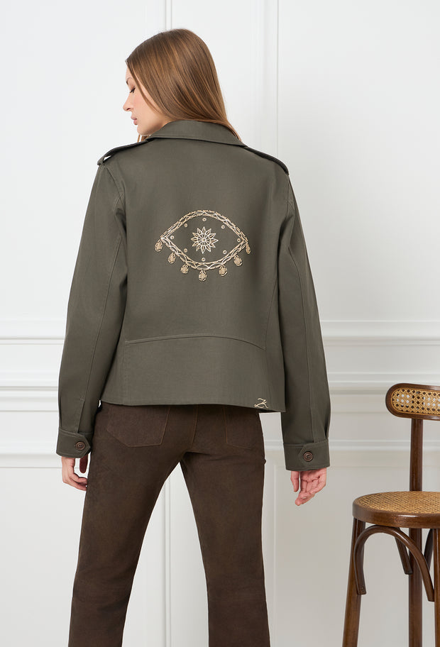 Antonia Karra x ZoeK Evil Eye Madison Jacket Khaki