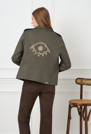 Antonia Karra x ZoeK Evil Eye Madison Jacket Khaki