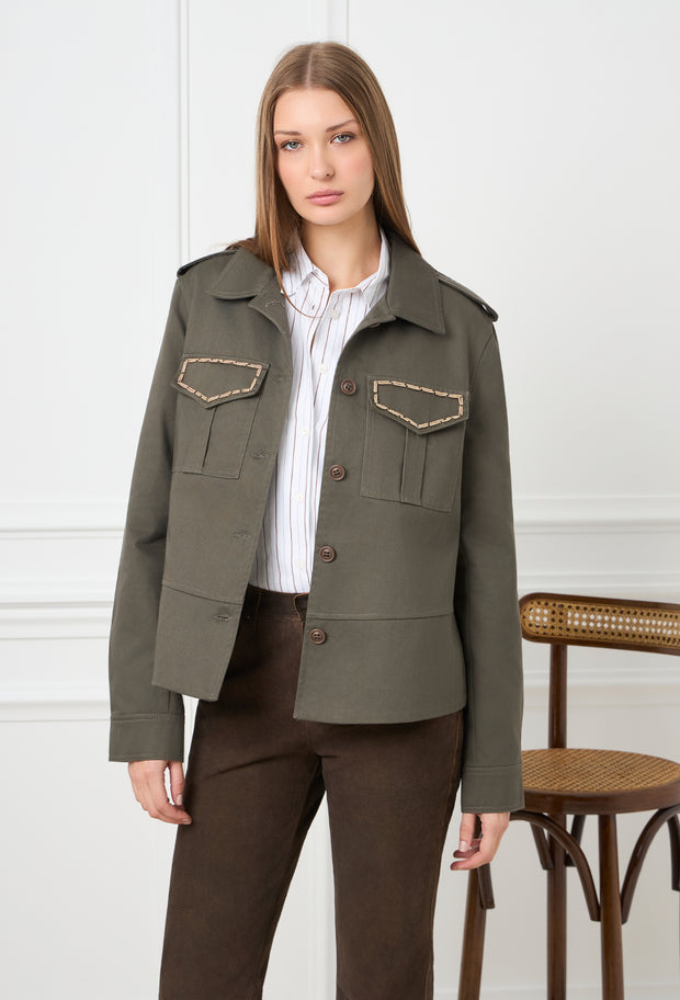 Antonia Karra x ZoeK Evil Eye Madison Jacket Khaki