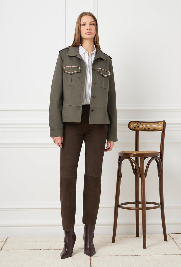 Antonia Karra x ZoeK Evil Eye Madison Jacket Khaki