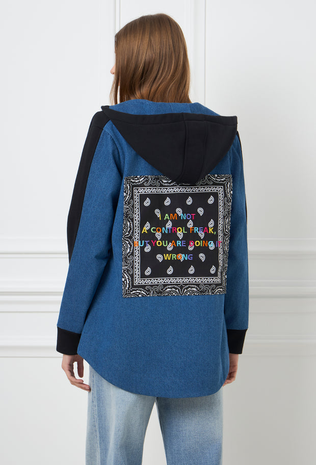 Bandana Army Hoodie Denim
