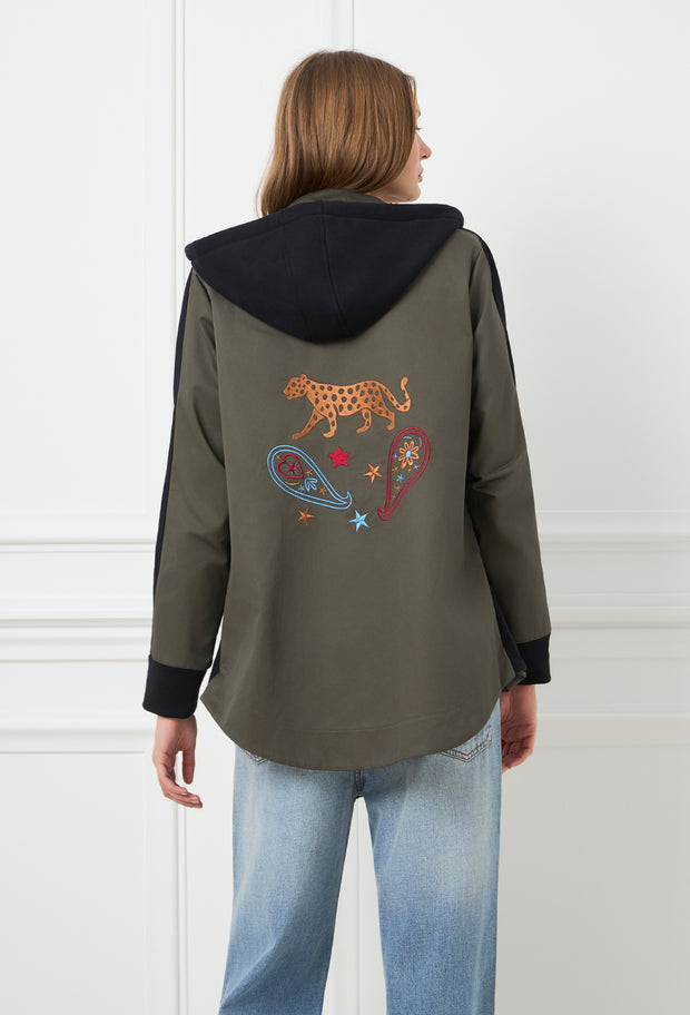 Boho Spirit Army Hoodie Khaki