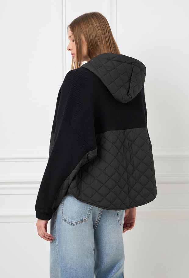 Duo Knitted Puffy Noir Jacket