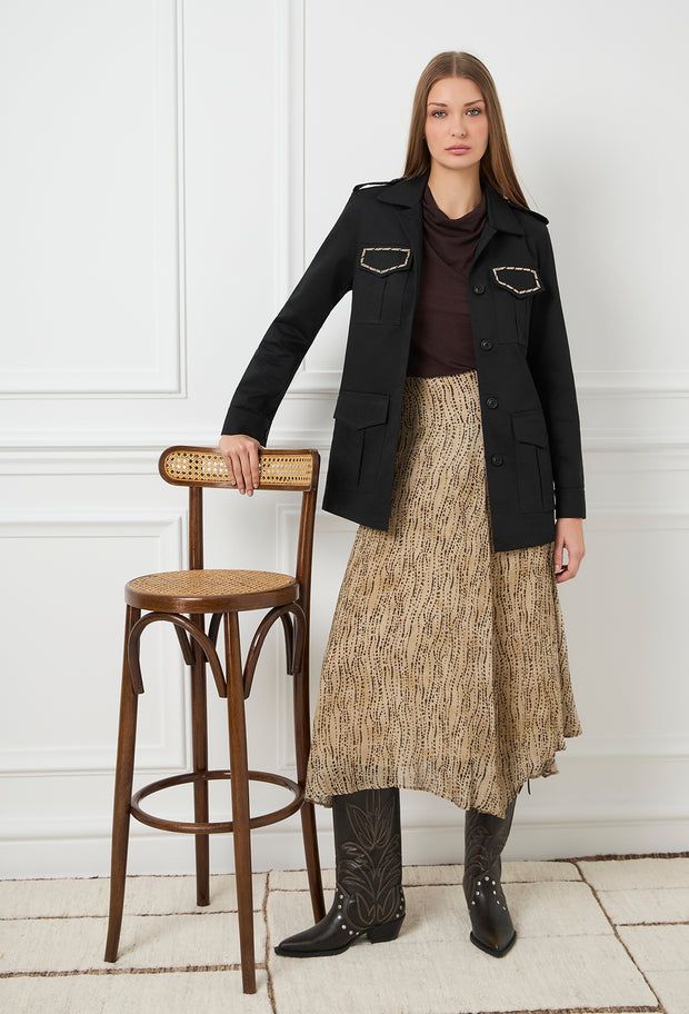 Eclipse Evil Eye Safari Jacket Black