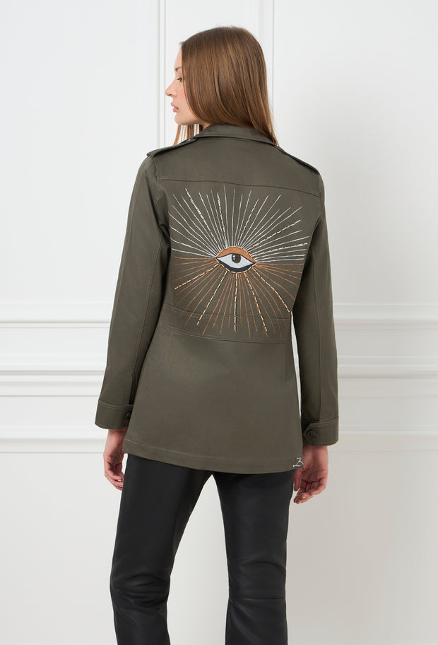 Eclipse Evil Eye Safari Jacket Khaki