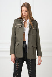 Eclipse Evil Eye Safari Jacket Khaki