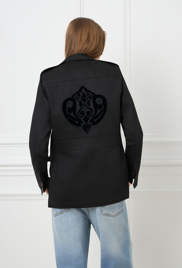 Limited Velvet Baroque Safari Jacket Black