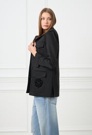 Limited Velvet Baroque Safari Jacket Black