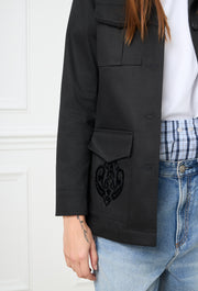 Limited Velvet Baroque Safari Jacket Black