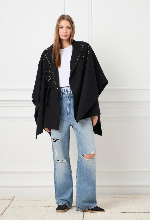Midnight Texas Wool Cape