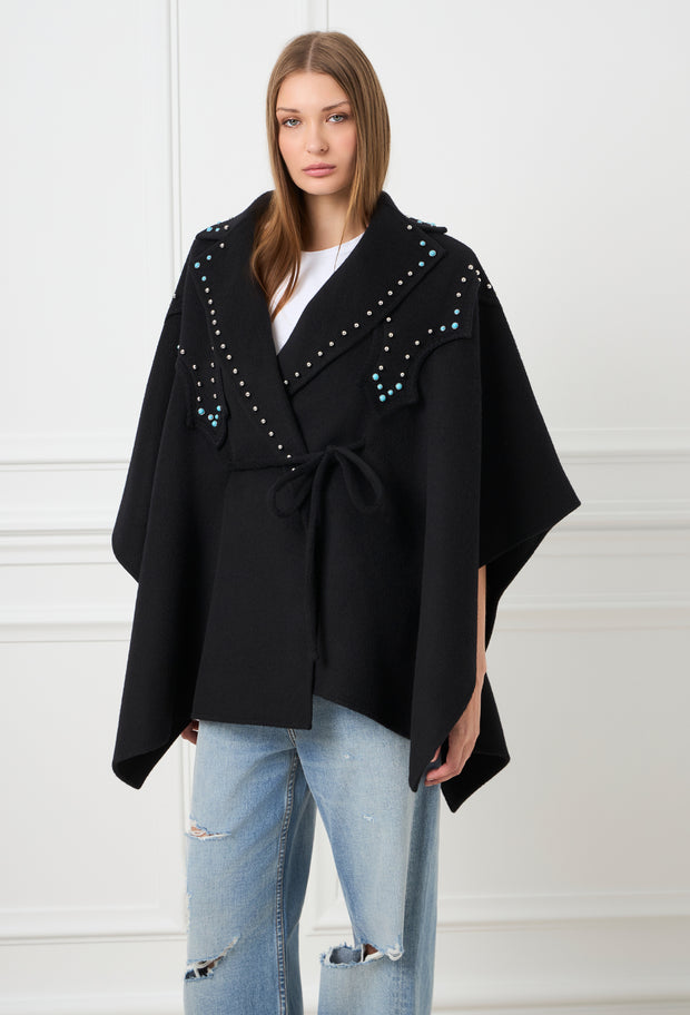 Midnight Texas Wool Cape