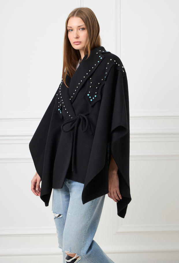 Midnight Texas Wool Cape