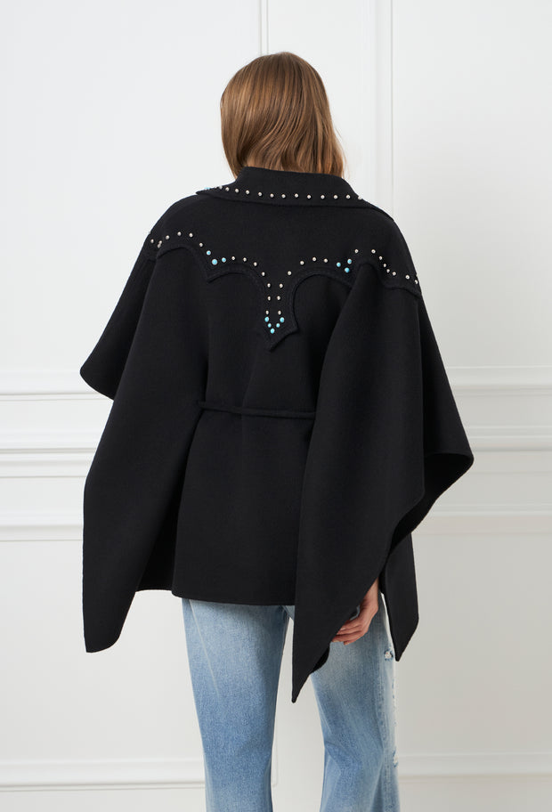 Midnight Texas Wool Cape