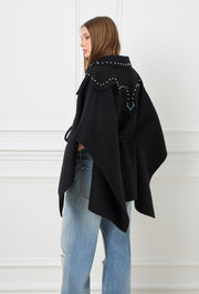 Midnight Texas Wool Cape