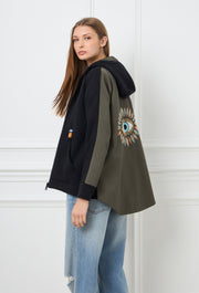 Paisley Gaze Army Hoodie Khaki