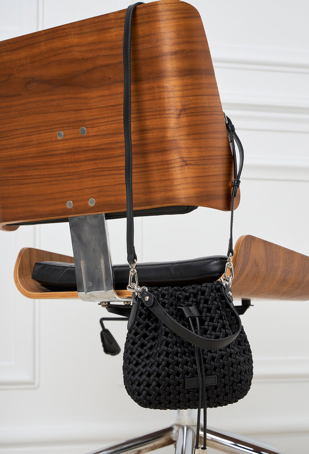Napoli Woven Mini Bucket Black