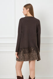 Ace Heart Knitted Sweater Brown