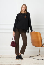 Ace Heart Knitted Sweater Black