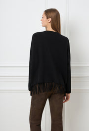 Ace Heart Knitted Sweater Black