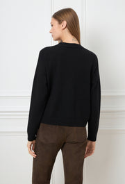 Midnight Knitted Cardigan Black