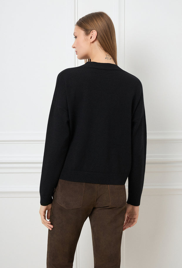 Midnight Knitted Cardigan Black