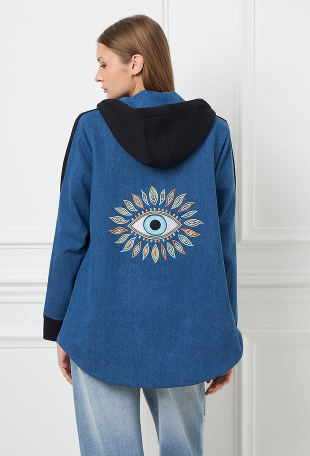 Paisley Gaze Army Hoodie Denim