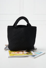 Roma Woven Hobo Bag Black