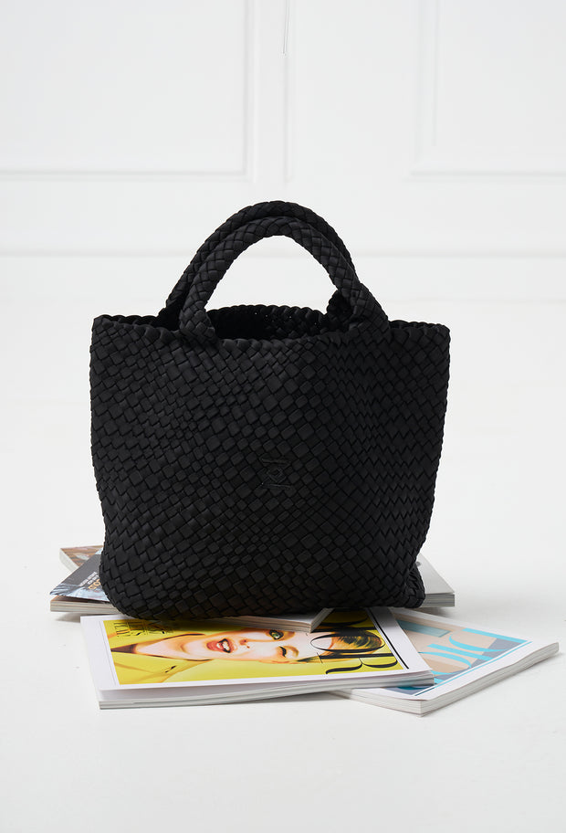 Roma Woven Hobo Bag Black