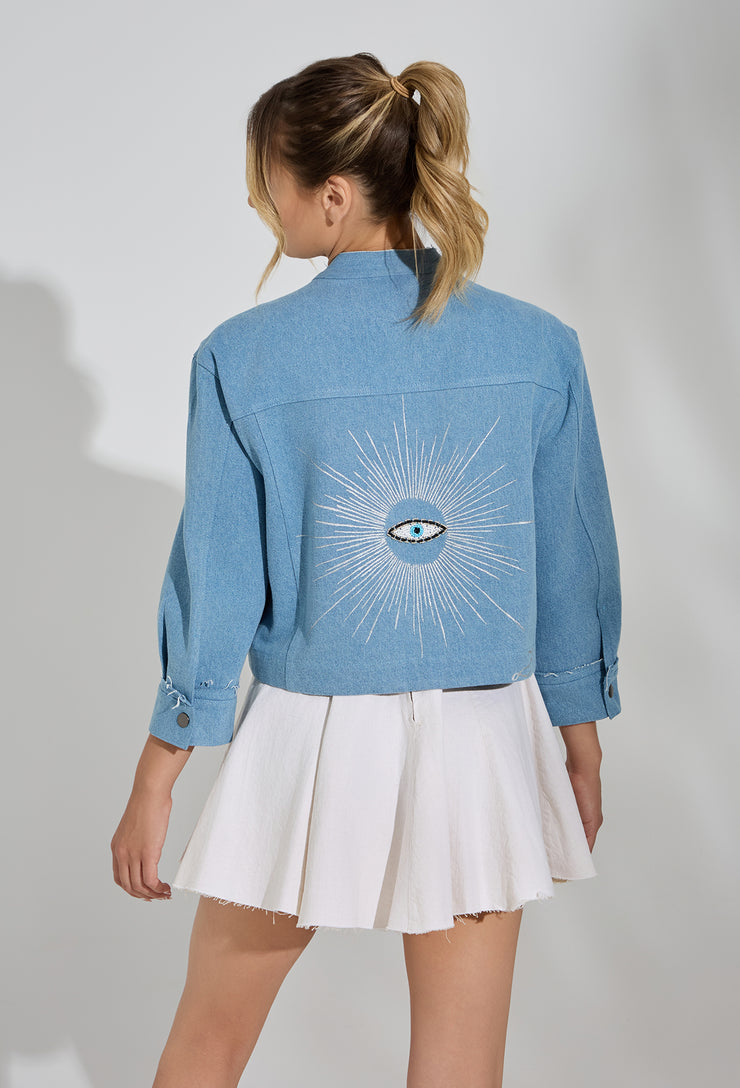 Sun Eye Box Jacket Denim