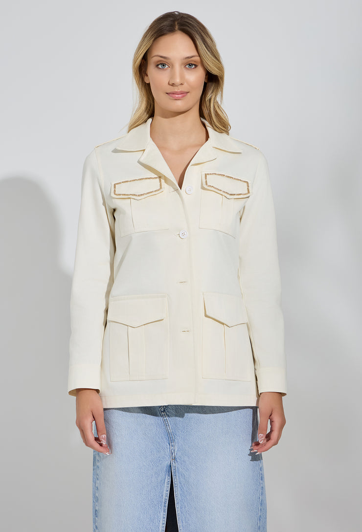 Stellar Gaze Safari Jacket Off White