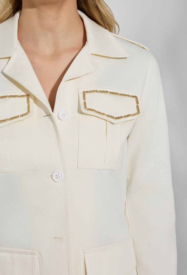 Stellar Gaze Safari Jacket Off White