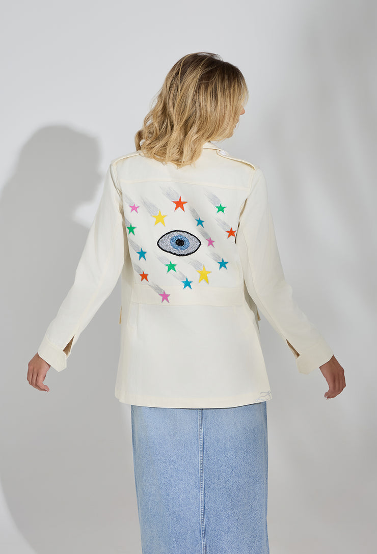 Stellar Gaze Safari Jacket Off White