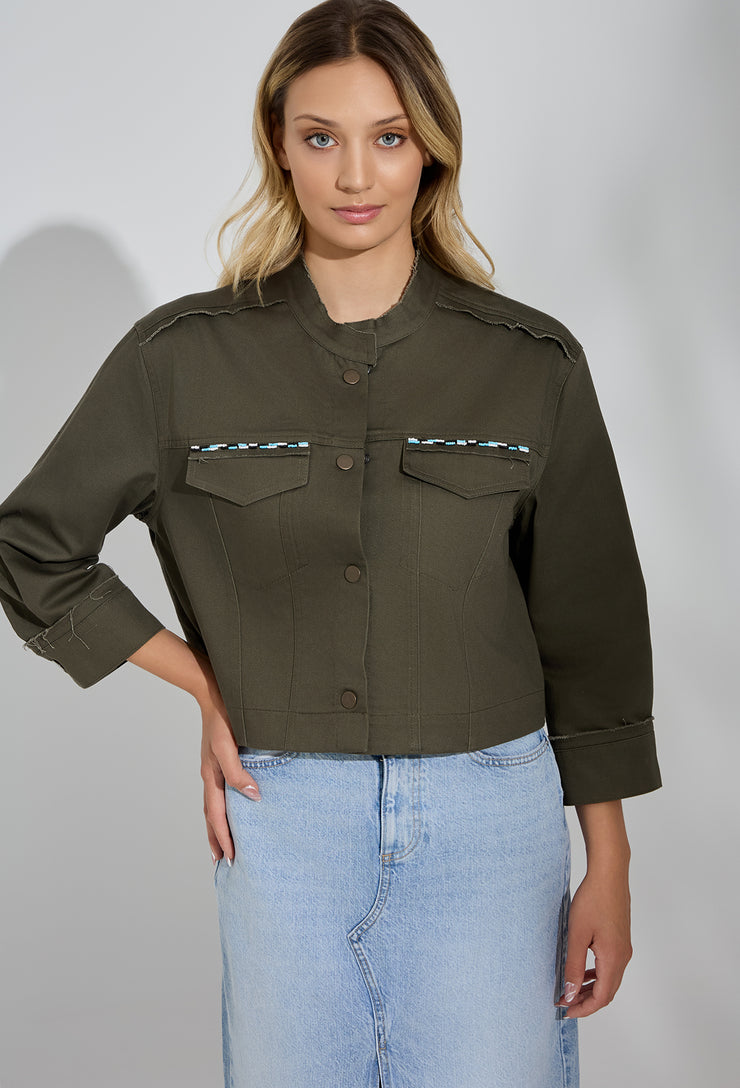 Sun Eye Box Jacket Khaki