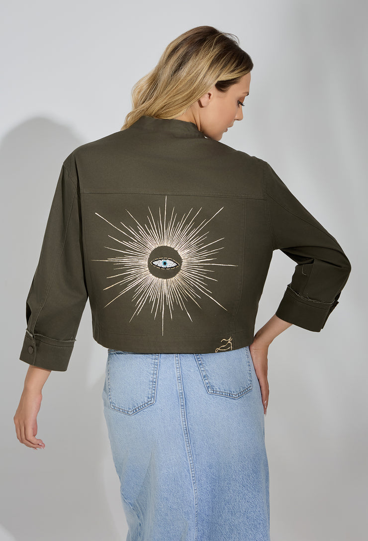 Sun Eye Box Jacket Khaki