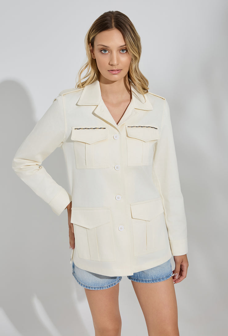 Ocean Gaze Safari Jacket Off White