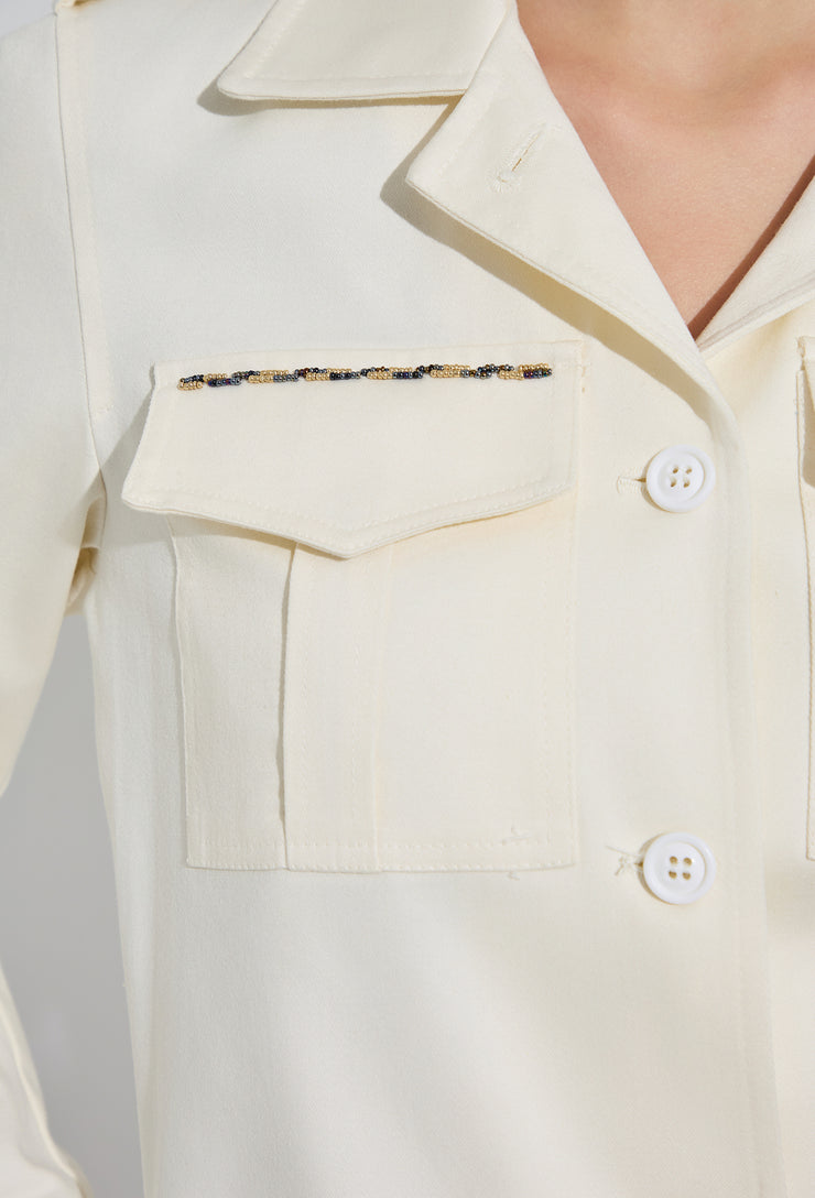 Ocean Gaze Safari Jacket Off White