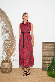 Bandana Shirt Dress w/ Belt