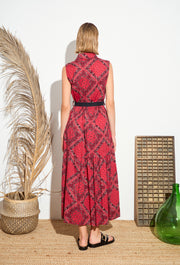 Bandana Shirt Dress w/ Belt