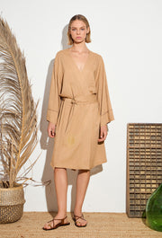 Golden Duet Kimono Beige