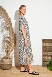 Allegra Bandana Dress Off White