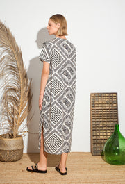 Allegra Bandana Dress Off White