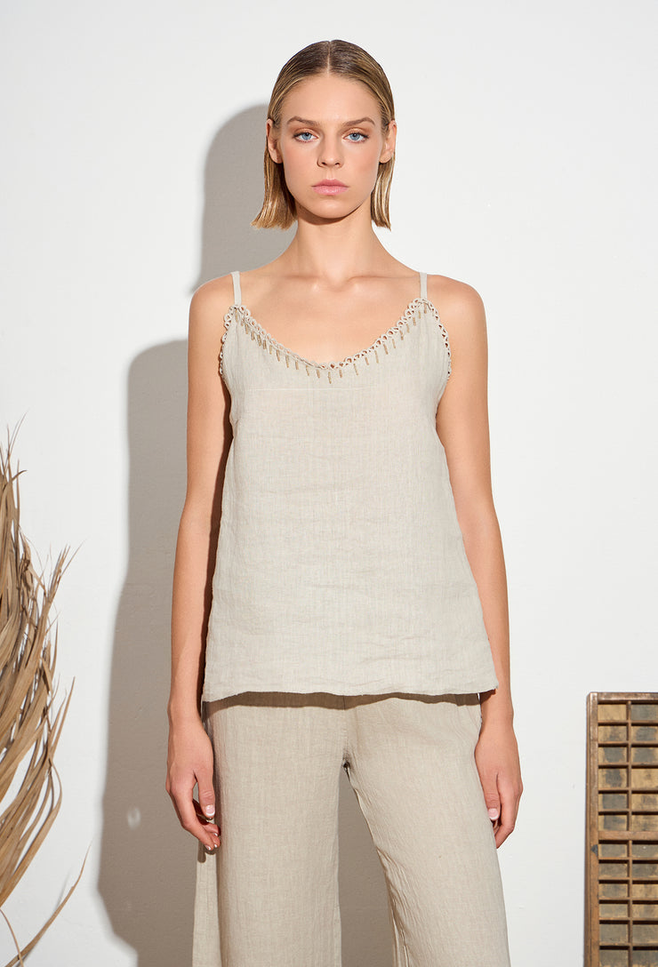 Lines Linen Top