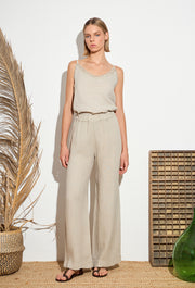 Relaxed Linen Pants Beige