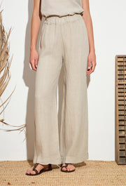 Relaxed Linen Pants Beige