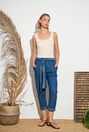 Carla Denim Capri Pants
