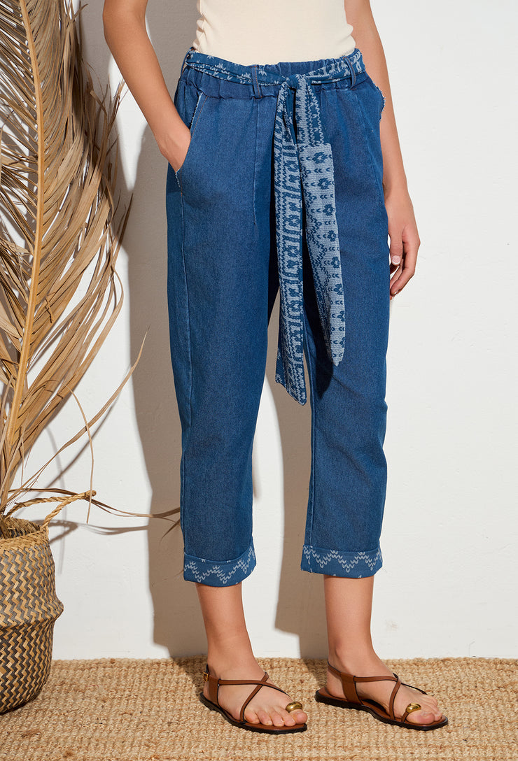Carla Denim Capri Pants