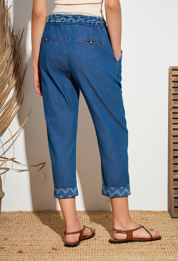 Carla Denim Capri Pants