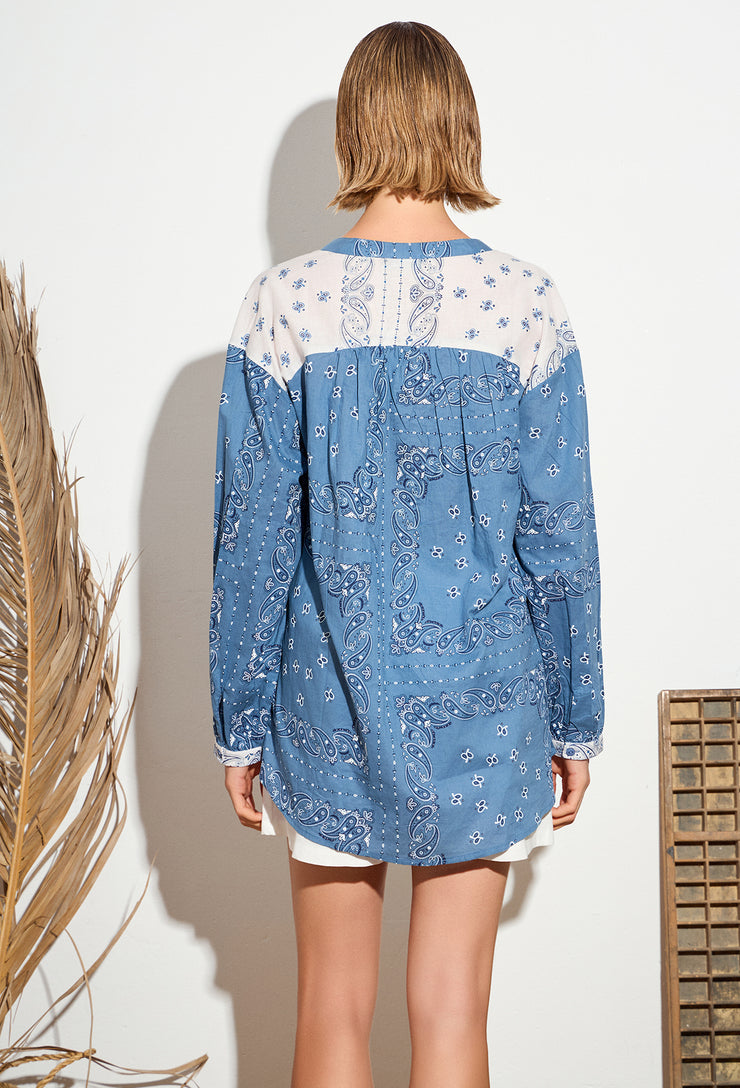 Bandana Blue Shirt