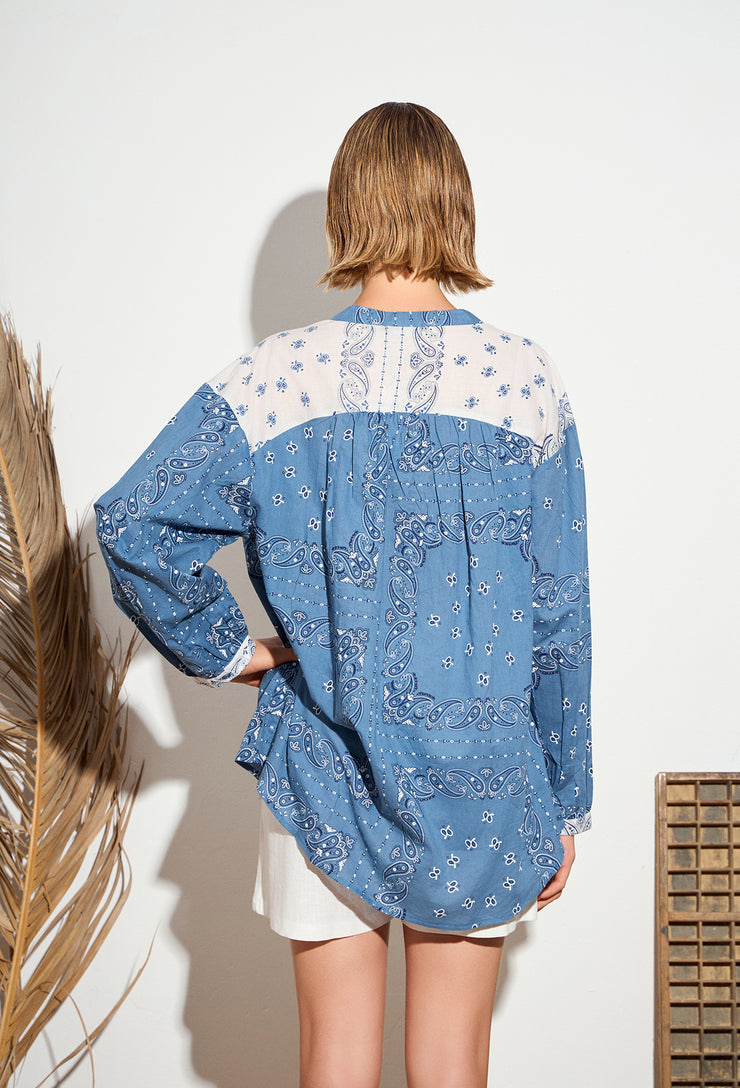 Bandana Blue Shirt