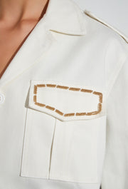 Stellar Gaze Army Jacket Off White